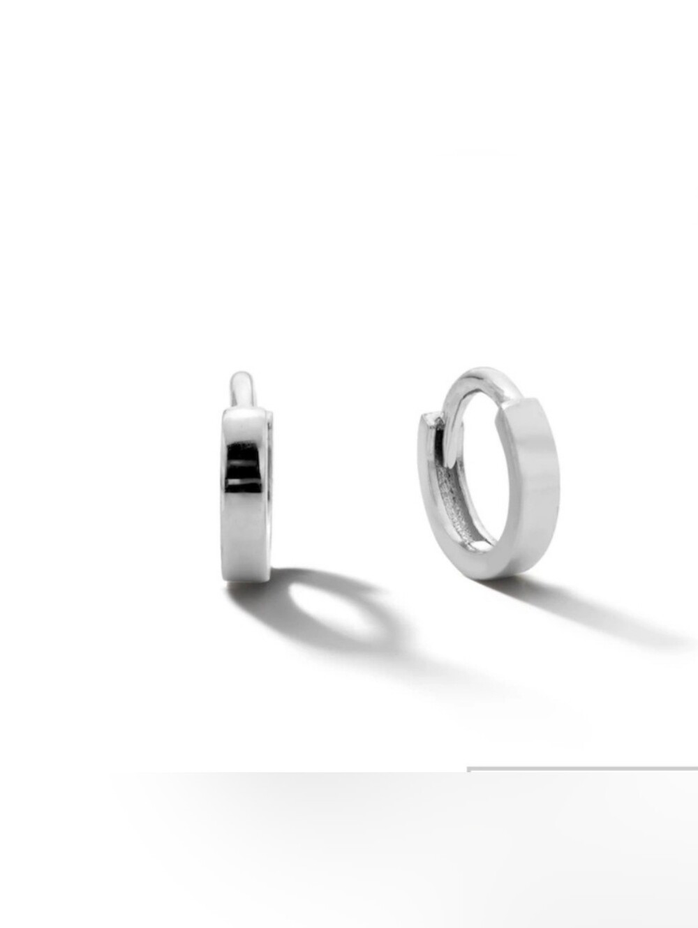 NEW Sterling Silver Diamond Cut Huggie Hoop Earrings